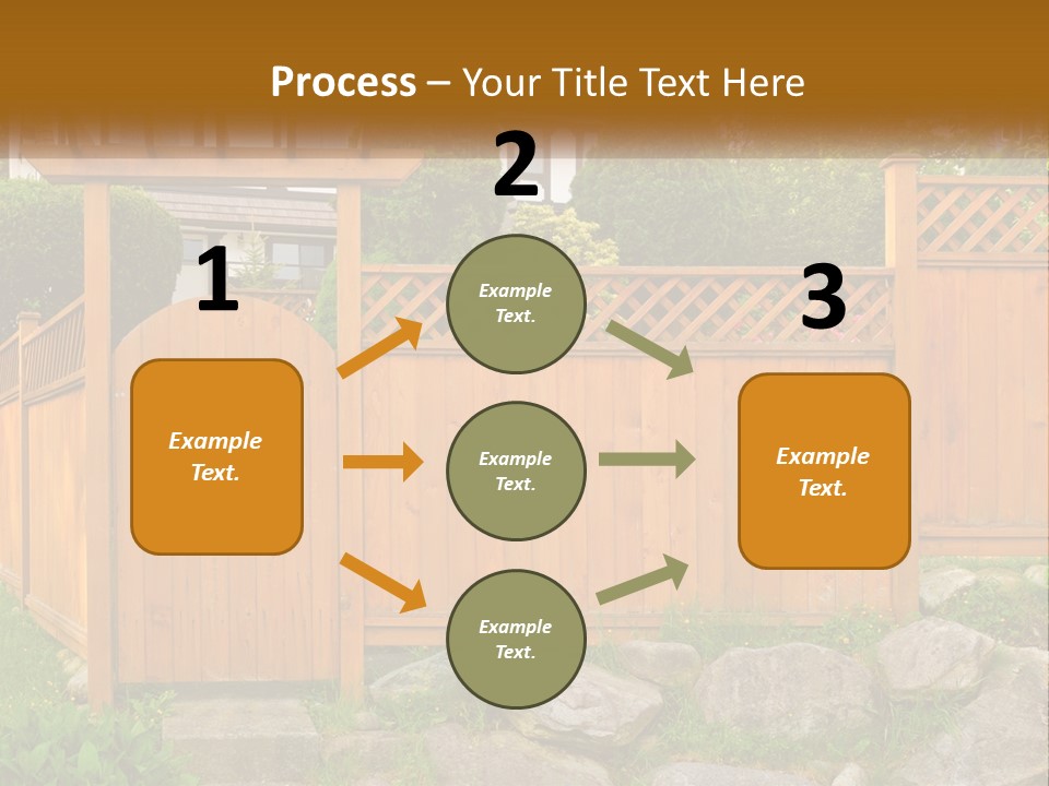 A Wooden Fence With A Gate In Front Of It PowerPoint Template