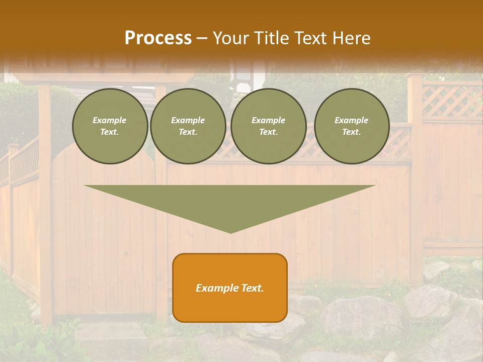 A Wooden Fence With A Gate In Front Of It PowerPoint Template