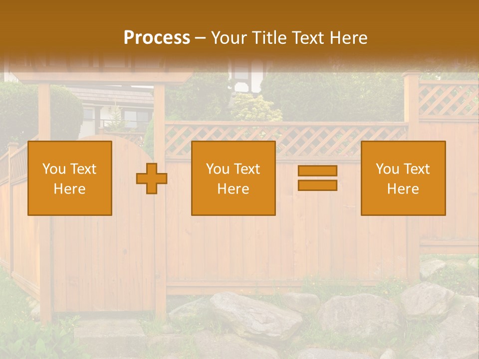 A Wooden Fence With A Gate In Front Of It PowerPoint Template