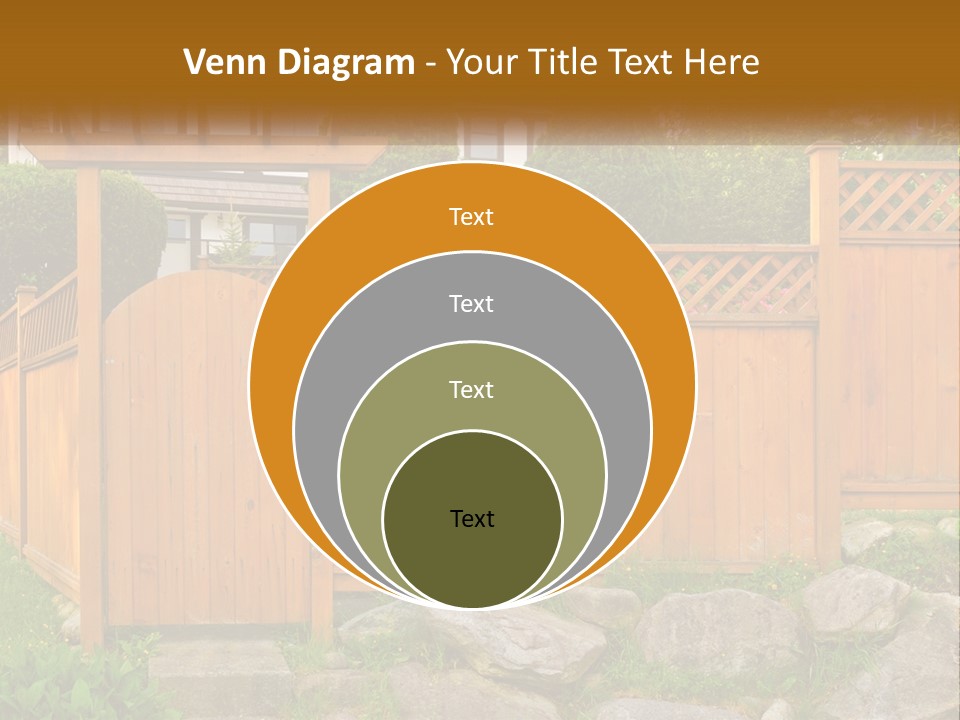 A Wooden Fence With A Gate In Front Of It PowerPoint Template