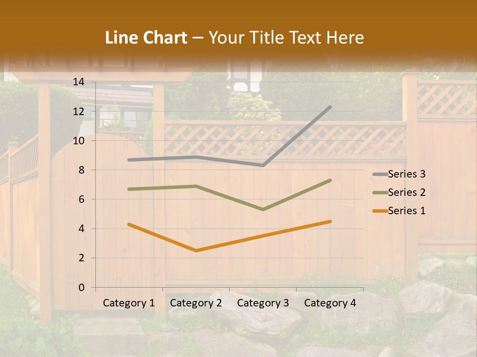 A Wooden Fence With A Gate In Front Of It PowerPoint Template