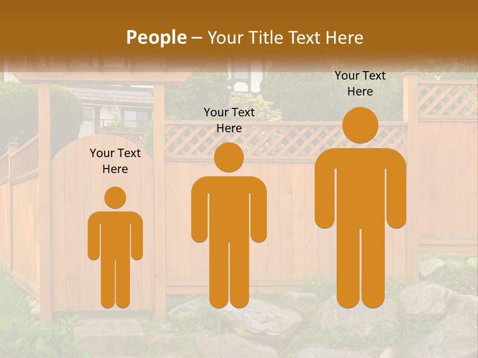 A Wooden Fence With A Gate In Front Of It PowerPoint Template