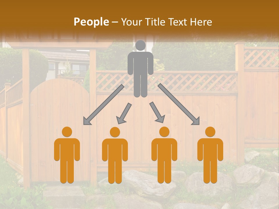 A Wooden Fence With A Gate In Front Of It PowerPoint Template