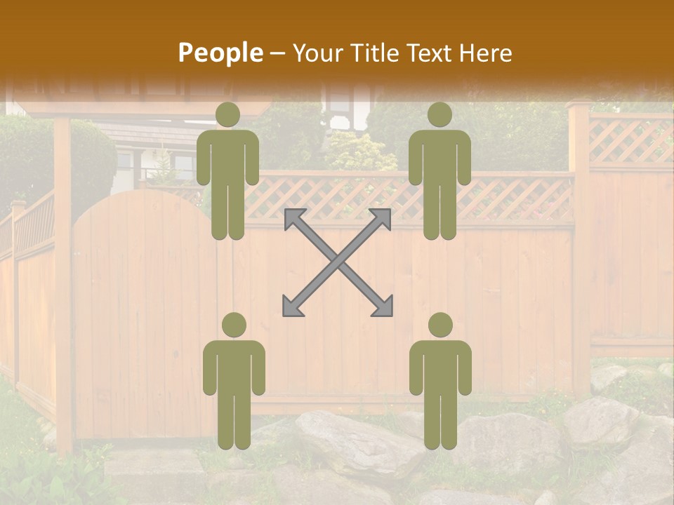 A Wooden Fence With A Gate In Front Of It PowerPoint Template