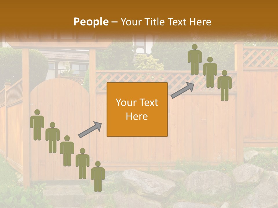A Wooden Fence With A Gate In Front Of It PowerPoint Template