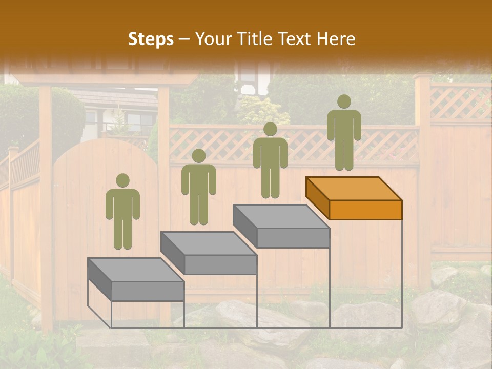 A Wooden Fence With A Gate In Front Of It PowerPoint Template