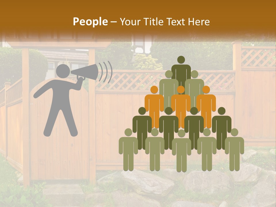 A Wooden Fence With A Gate In Front Of It PowerPoint Template