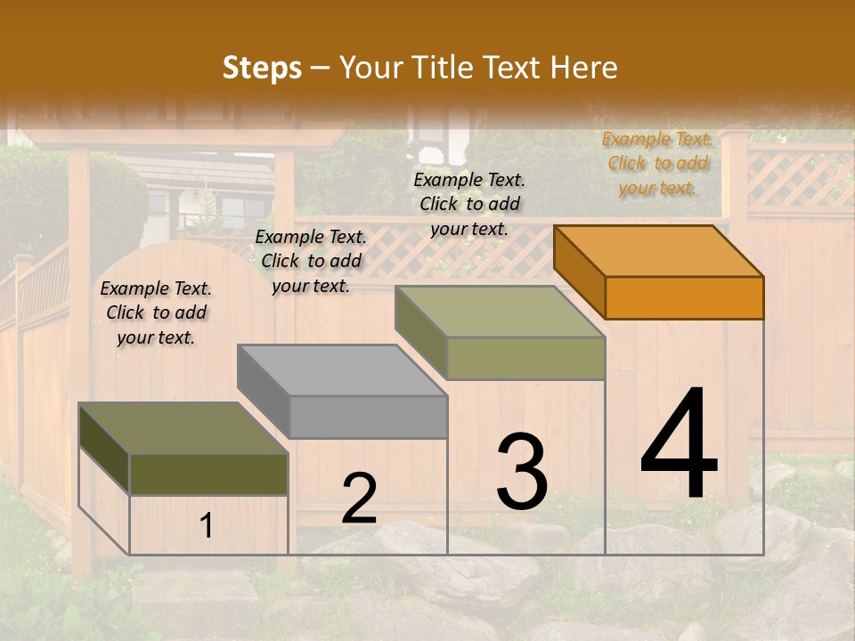 A Wooden Fence With A Gate In Front Of It PowerPoint Template