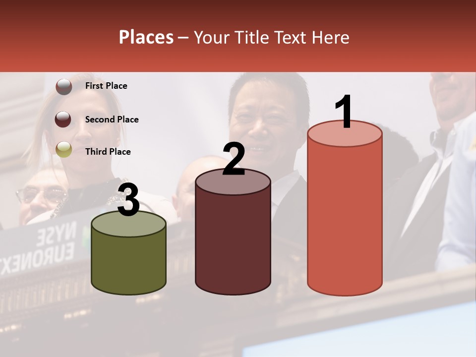 A Group Of People Standing Behind A Podium PowerPoint Template