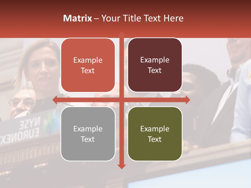 A Group Of People Standing Behind A Podium PowerPoint Template
