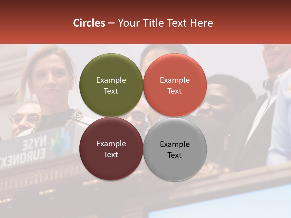 A Group Of People Standing Behind A Podium PowerPoint Template