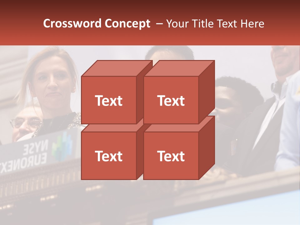 A Group Of People Standing Behind A Podium PowerPoint Template