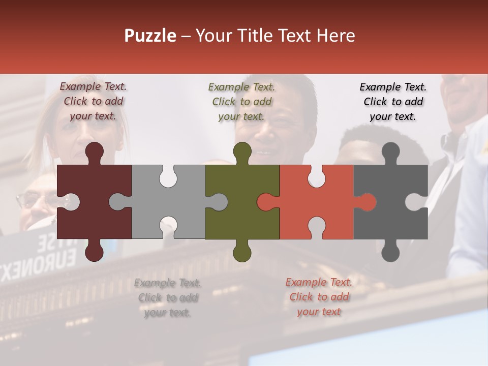 A Group Of People Standing Behind A Podium PowerPoint Template