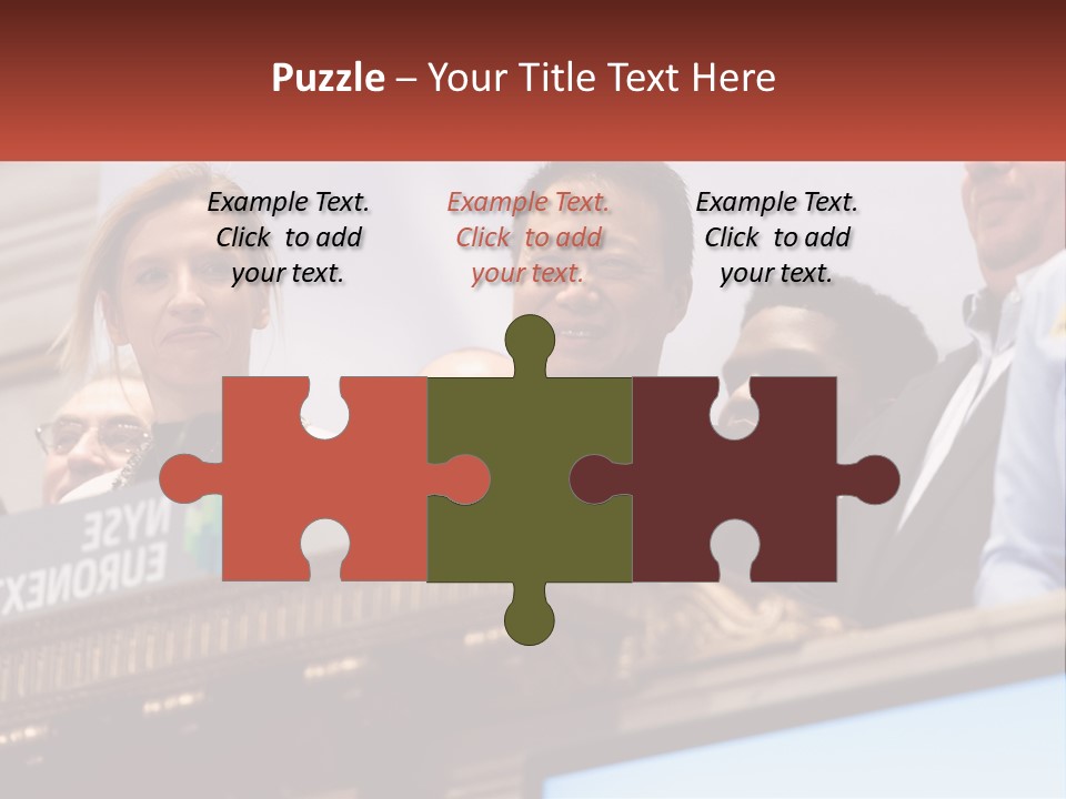 A Group Of People Standing Behind A Podium PowerPoint Template