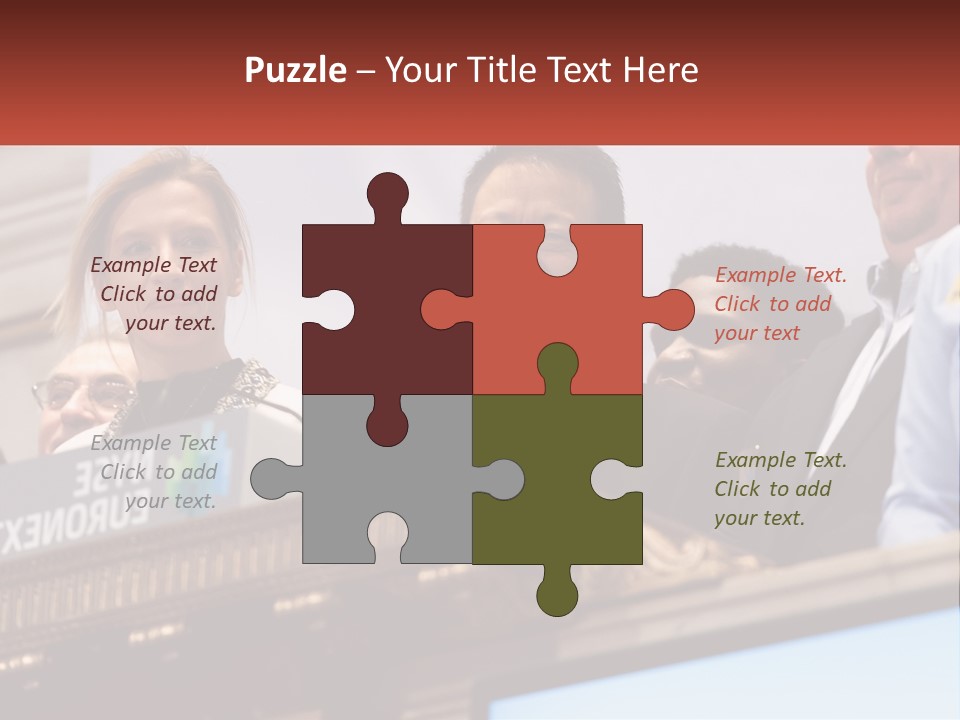 A Group Of People Standing Behind A Podium PowerPoint Template