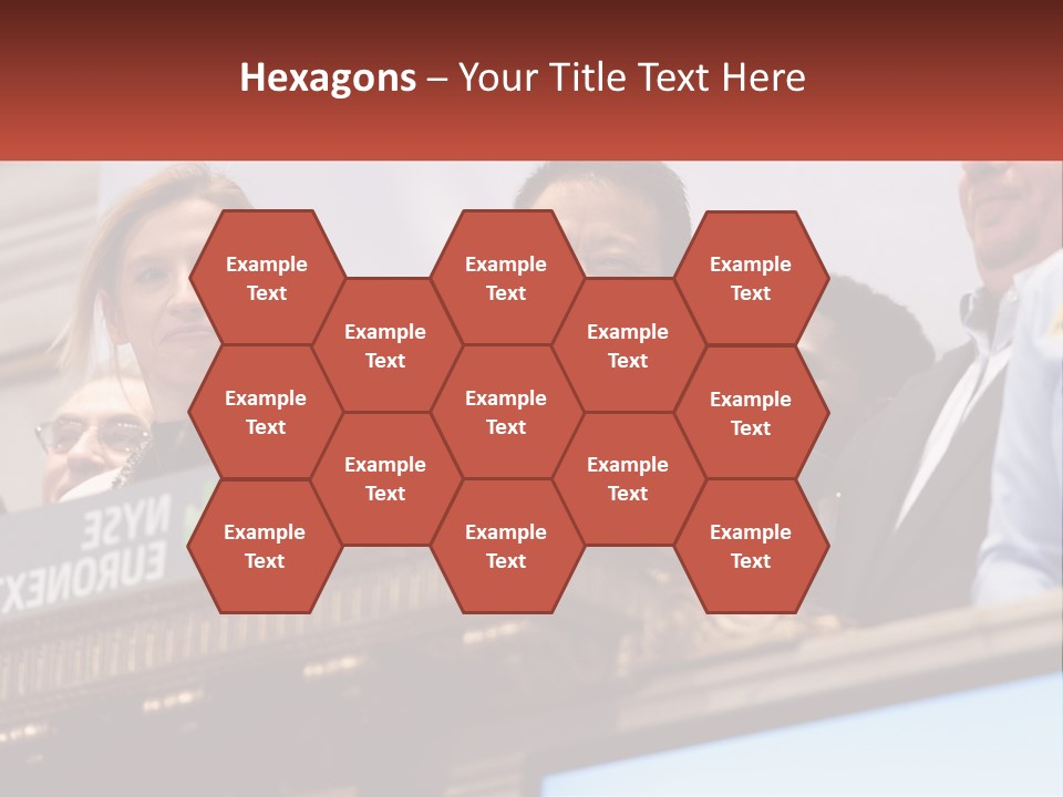 A Group Of People Standing Behind A Podium PowerPoint Template