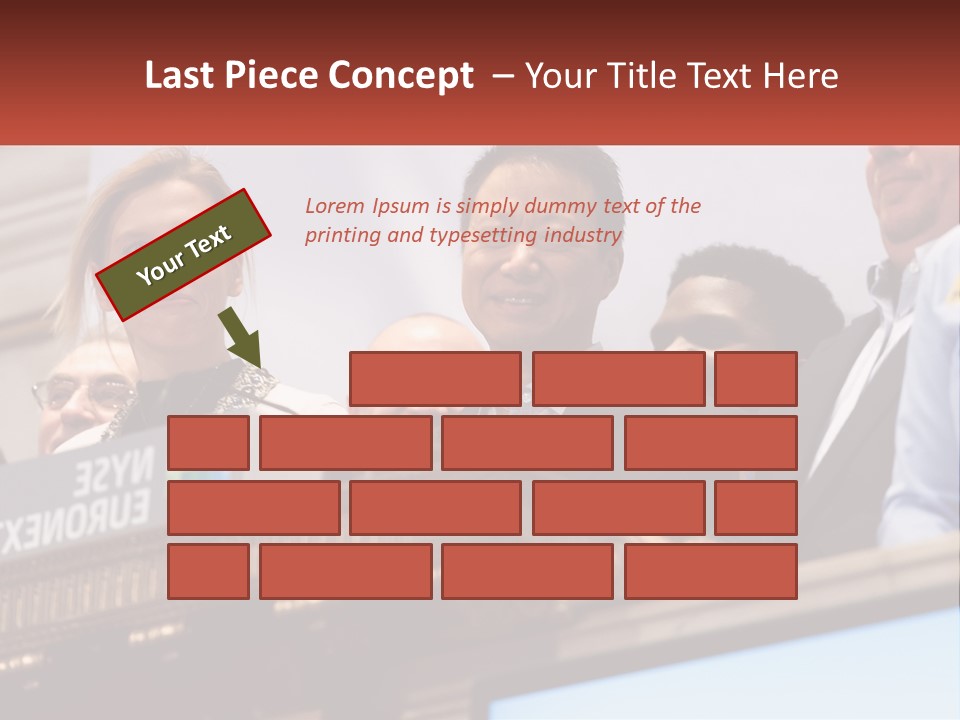 A Group Of People Standing Behind A Podium PowerPoint Template