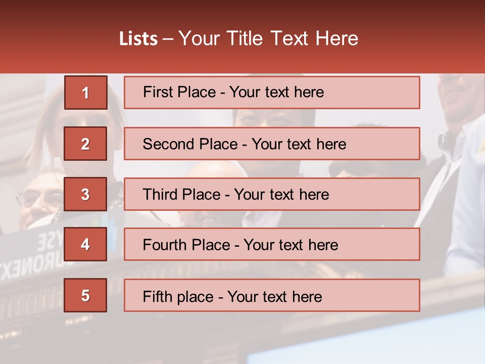 A Group Of People Standing Behind A Podium PowerPoint Template