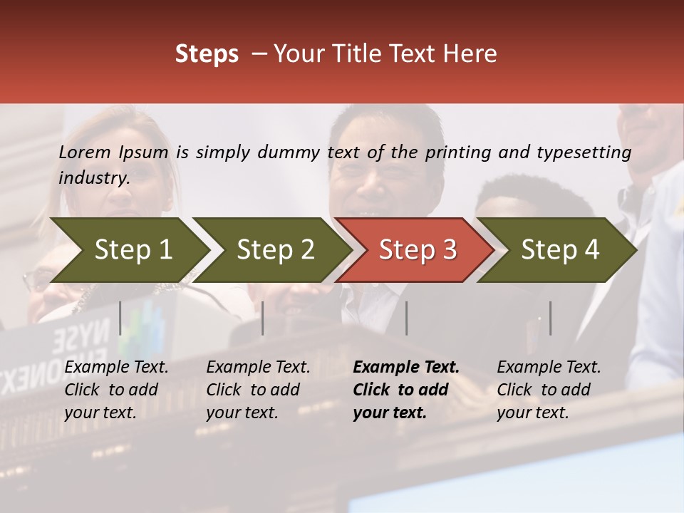 A Group Of People Standing Behind A Podium PowerPoint Template