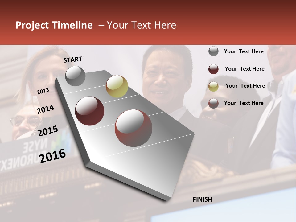 A Group Of People Standing Behind A Podium PowerPoint Template