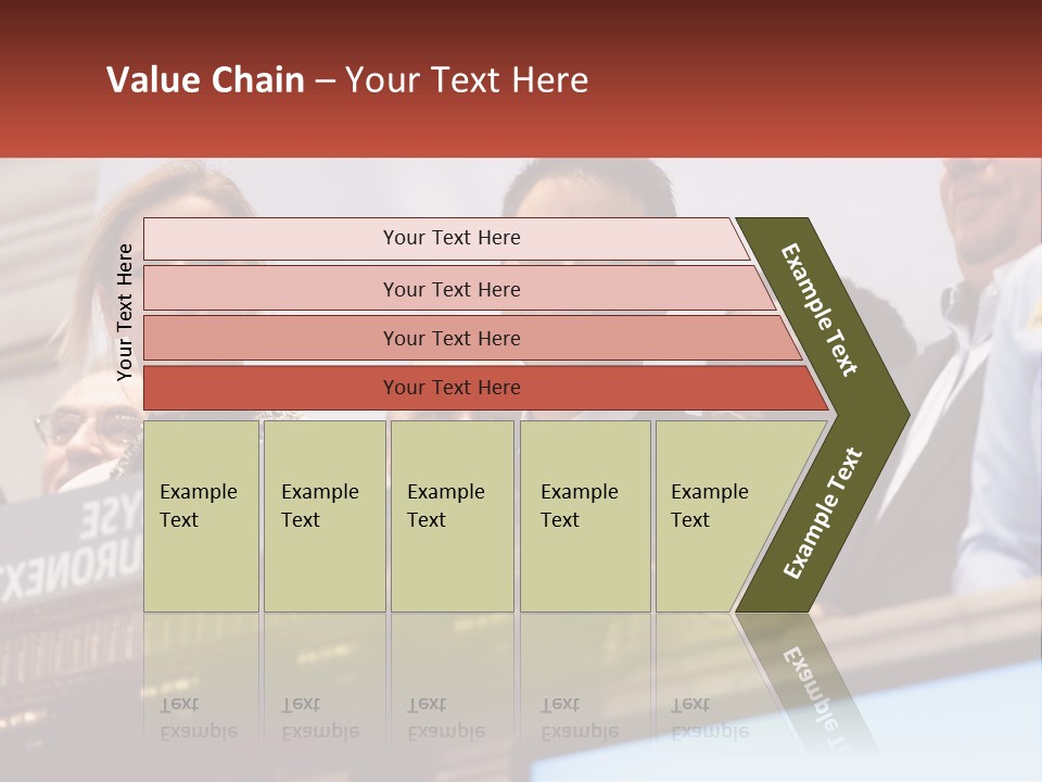 A Group Of People Standing Behind A Podium PowerPoint Template