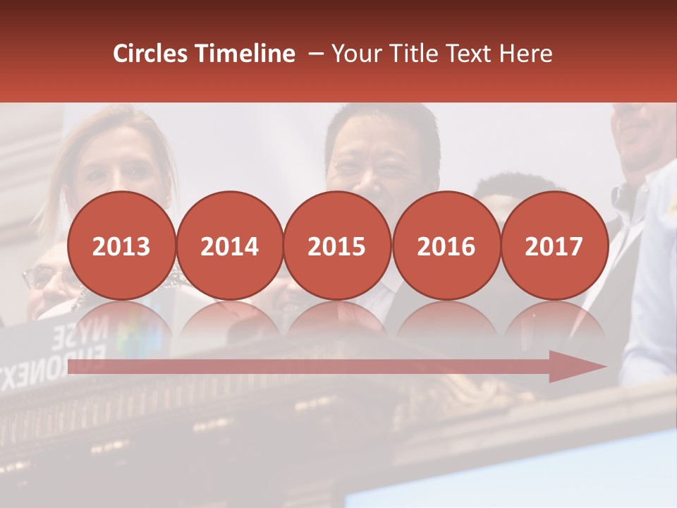 A Group Of People Standing Behind A Podium PowerPoint Template