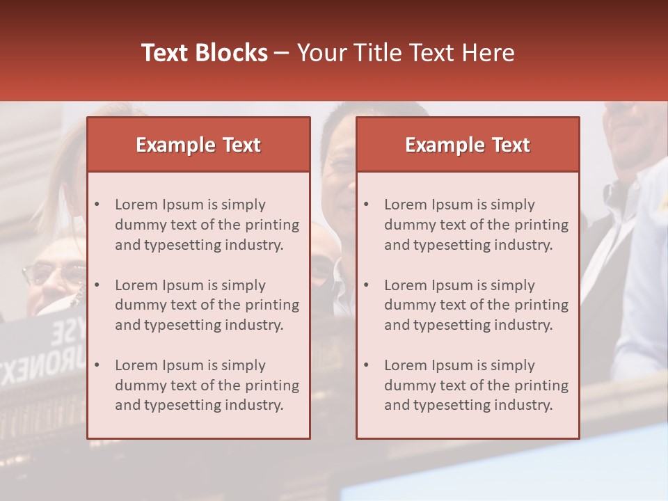 A Group Of People Standing Behind A Podium PowerPoint Template