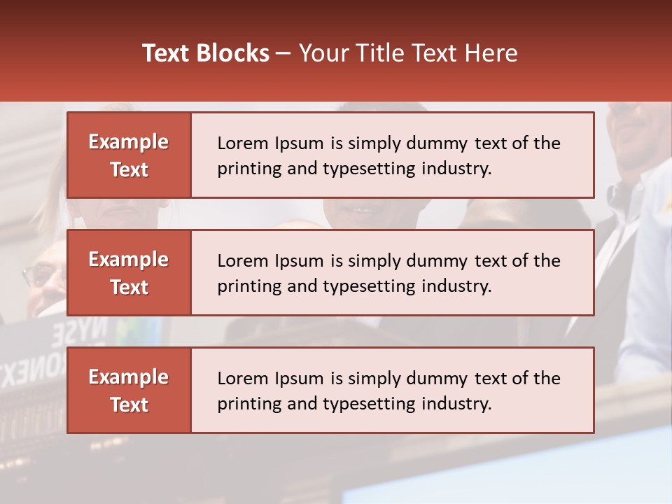 A Group Of People Standing Behind A Podium PowerPoint Template