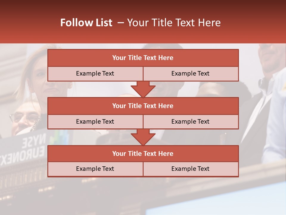 A Group Of People Standing Behind A Podium PowerPoint Template