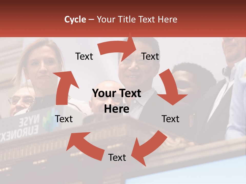 A Group Of People Standing Behind A Podium PowerPoint Template