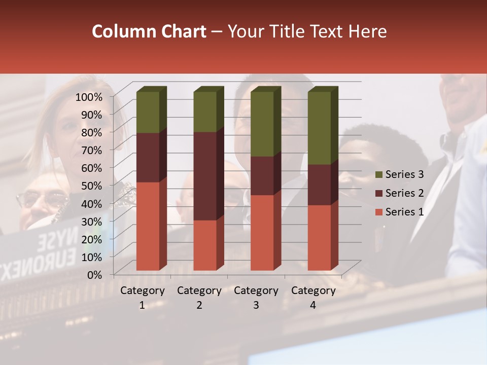 A Group Of People Standing Behind A Podium PowerPoint Template