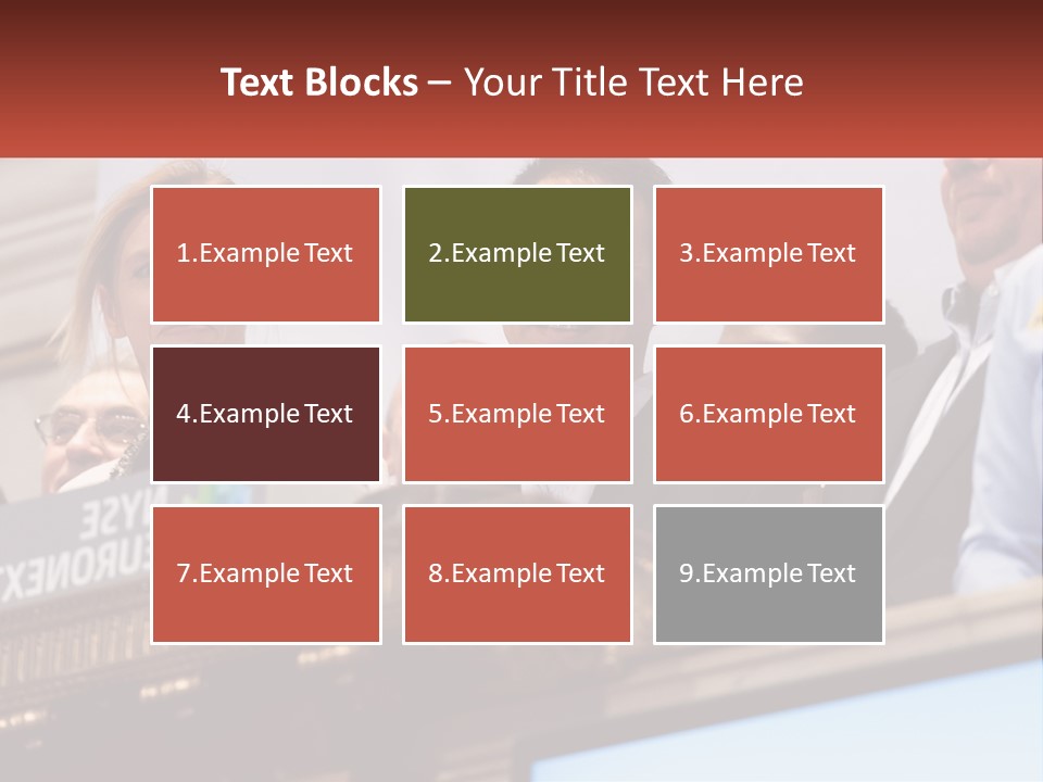 A Group Of People Standing Behind A Podium PowerPoint Template