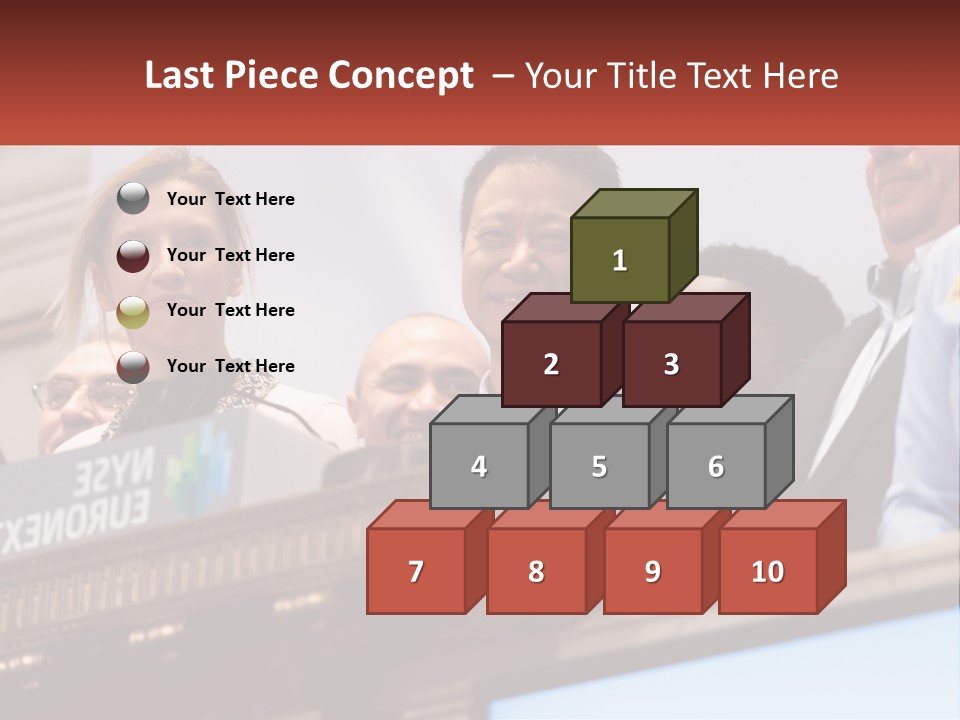 A Group Of People Standing Behind A Podium PowerPoint Template