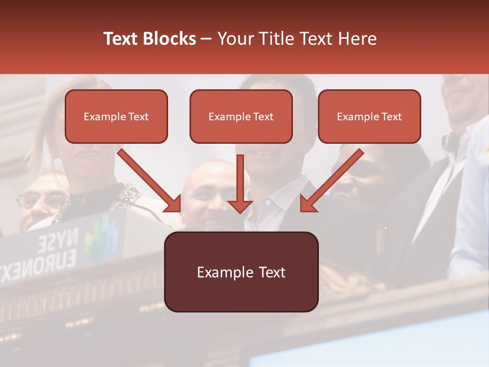 A Group Of People Standing Behind A Podium PowerPoint Template