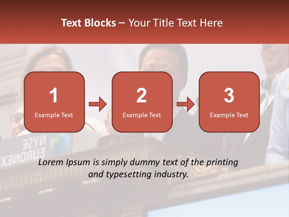A Group Of People Standing Behind A Podium PowerPoint Template
