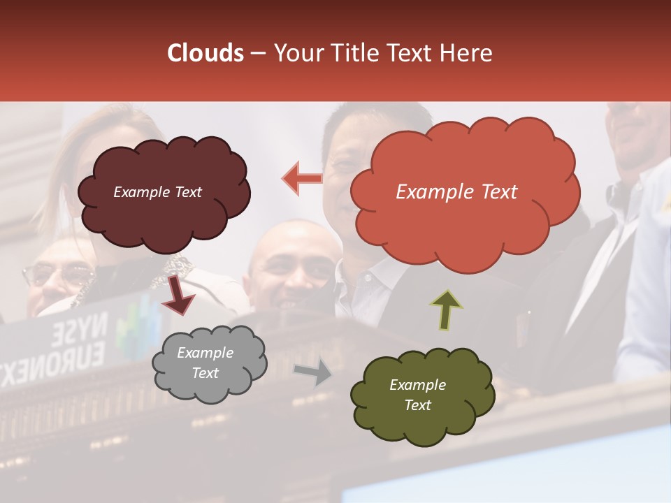 A Group Of People Standing Behind A Podium PowerPoint Template