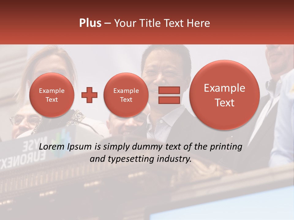 A Group Of People Standing Behind A Podium PowerPoint Template