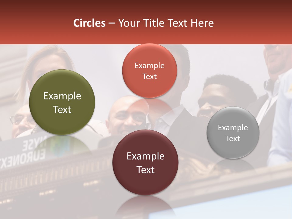 A Group Of People Standing Behind A Podium PowerPoint Template