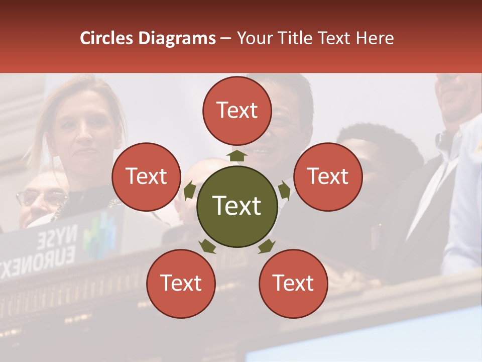 A Group Of People Standing Behind A Podium PowerPoint Template