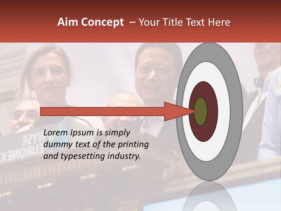 A Group Of People Standing Behind A Podium PowerPoint Template