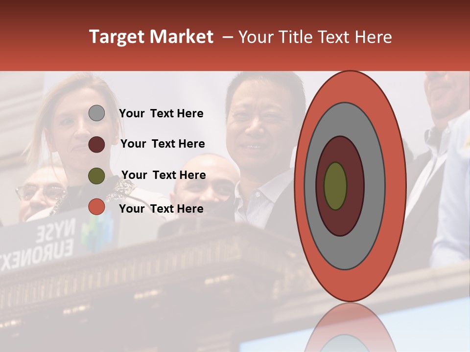 A Group Of People Standing Behind A Podium PowerPoint Template