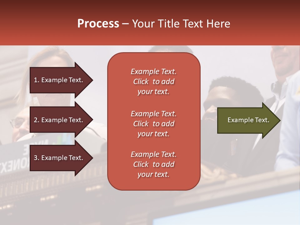A Group Of People Standing Behind A Podium PowerPoint Template