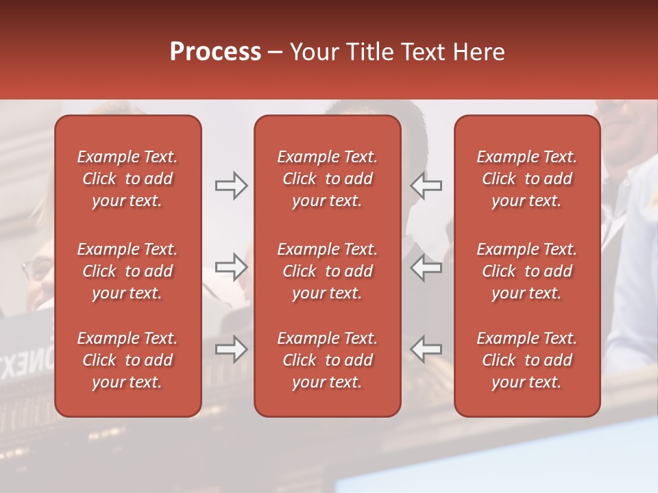 A Group Of People Standing Behind A Podium PowerPoint Template