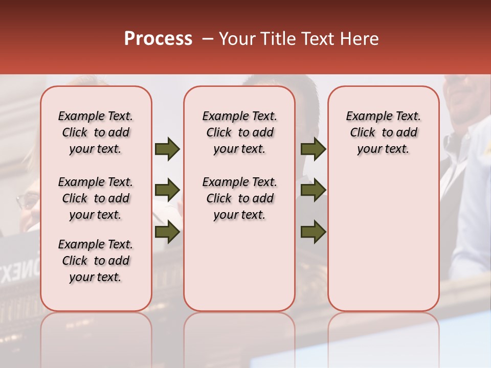 A Group Of People Standing Behind A Podium PowerPoint Template