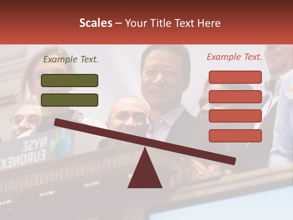A Group Of People Standing Behind A Podium PowerPoint Template