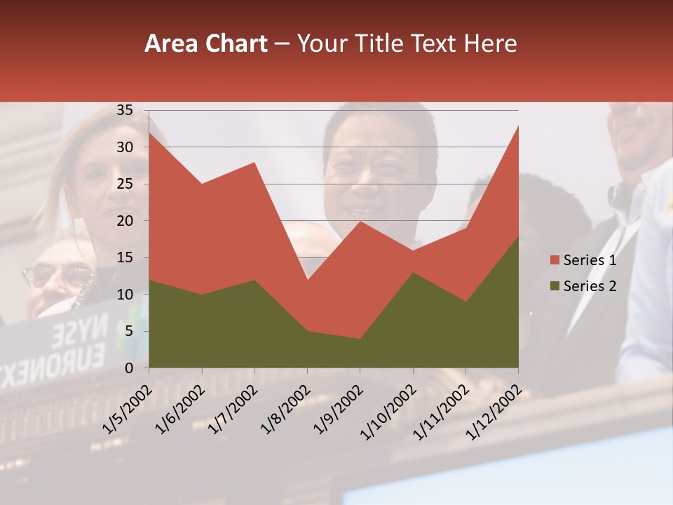 A Group Of People Standing Behind A Podium PowerPoint Template