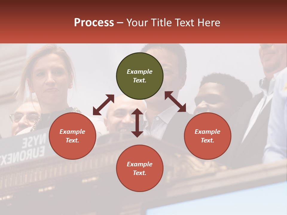 A Group Of People Standing Behind A Podium PowerPoint Template