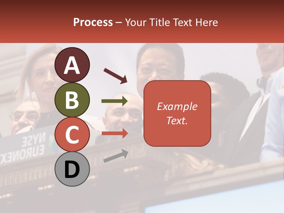 A Group Of People Standing Behind A Podium PowerPoint Template