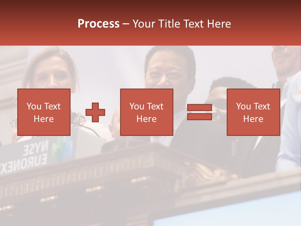 A Group Of People Standing Behind A Podium PowerPoint Template
