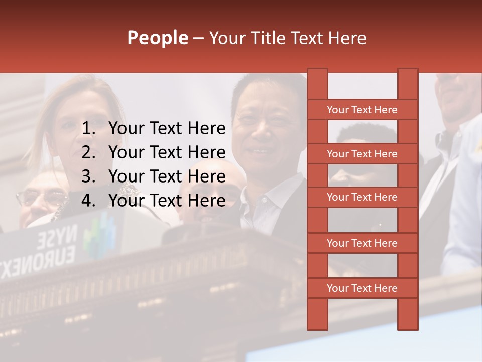 A Group Of People Standing Behind A Podium PowerPoint Template